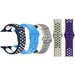 Set 5 Curele iUni compatibile cu Apple Watch 1/2/3/4/5/6/7, 42mm, Mov, Gri, Bleumarin/Alb, Gri/Alb,